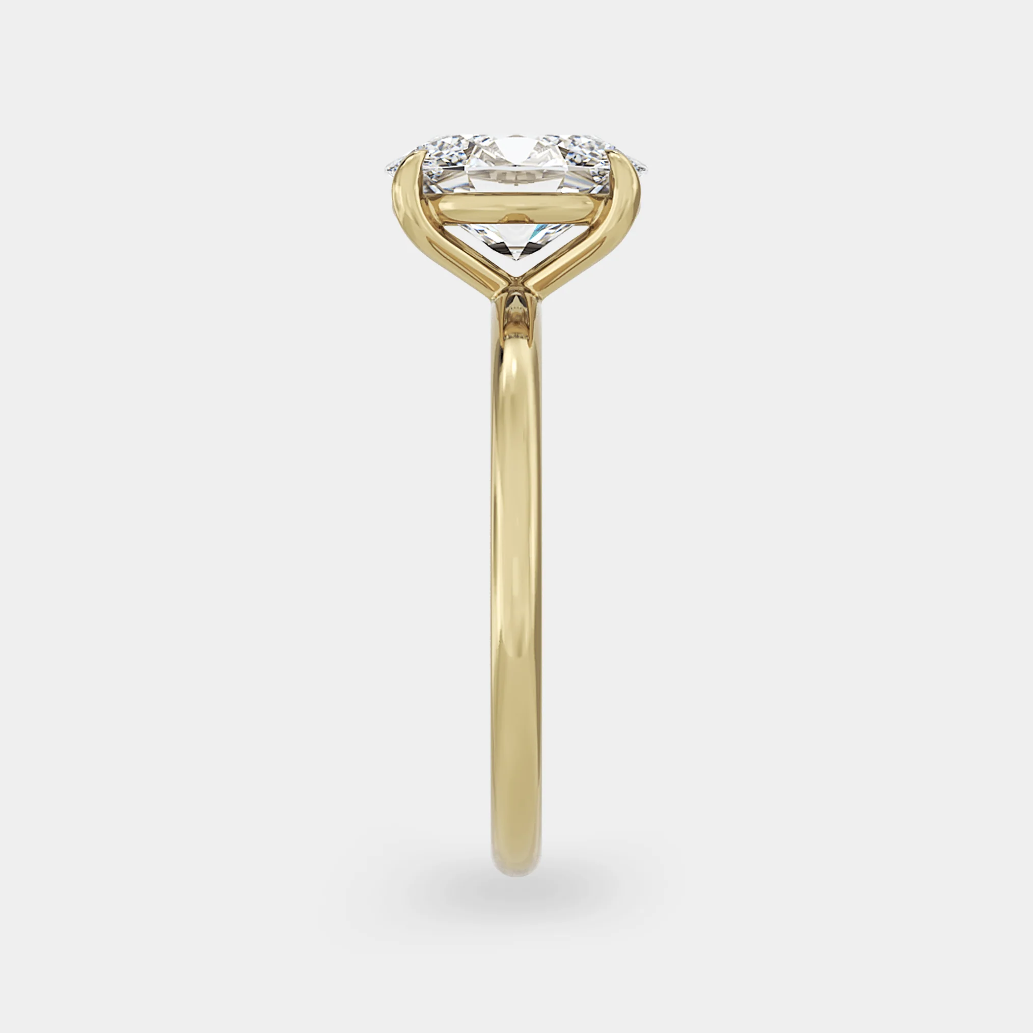 Solitaire of Lab Grown Oval Diamond - Image 3