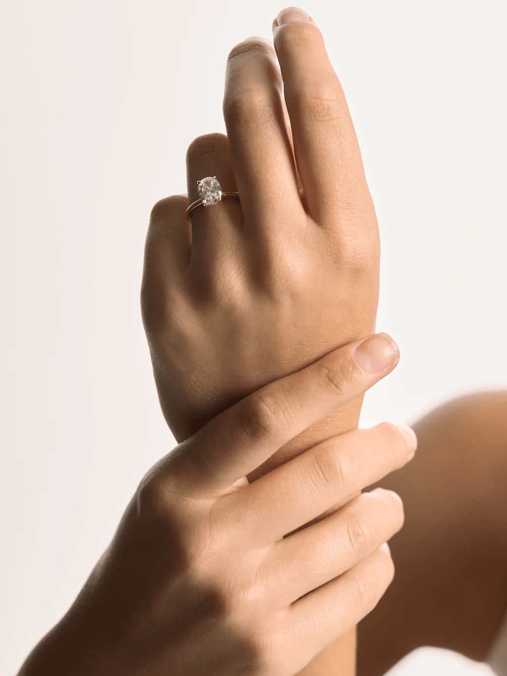 Solitaire of Lab Grown Oval Diamond - Image 5