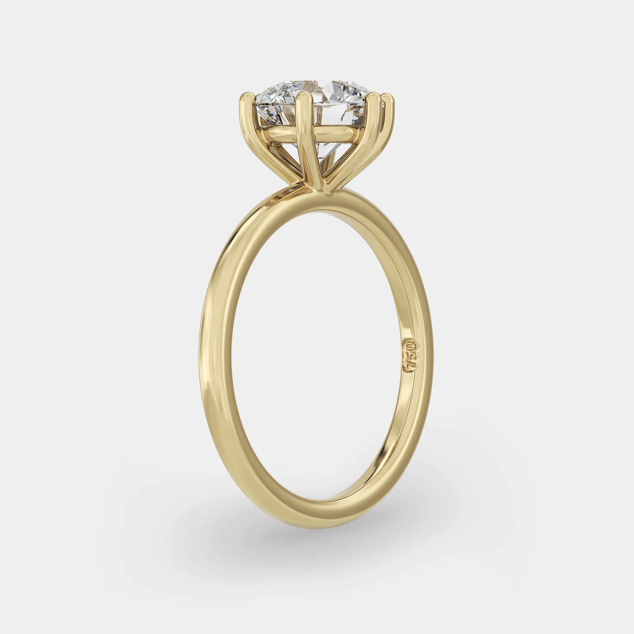 Solitaire of Lab Grown Round Diamond - Image 3