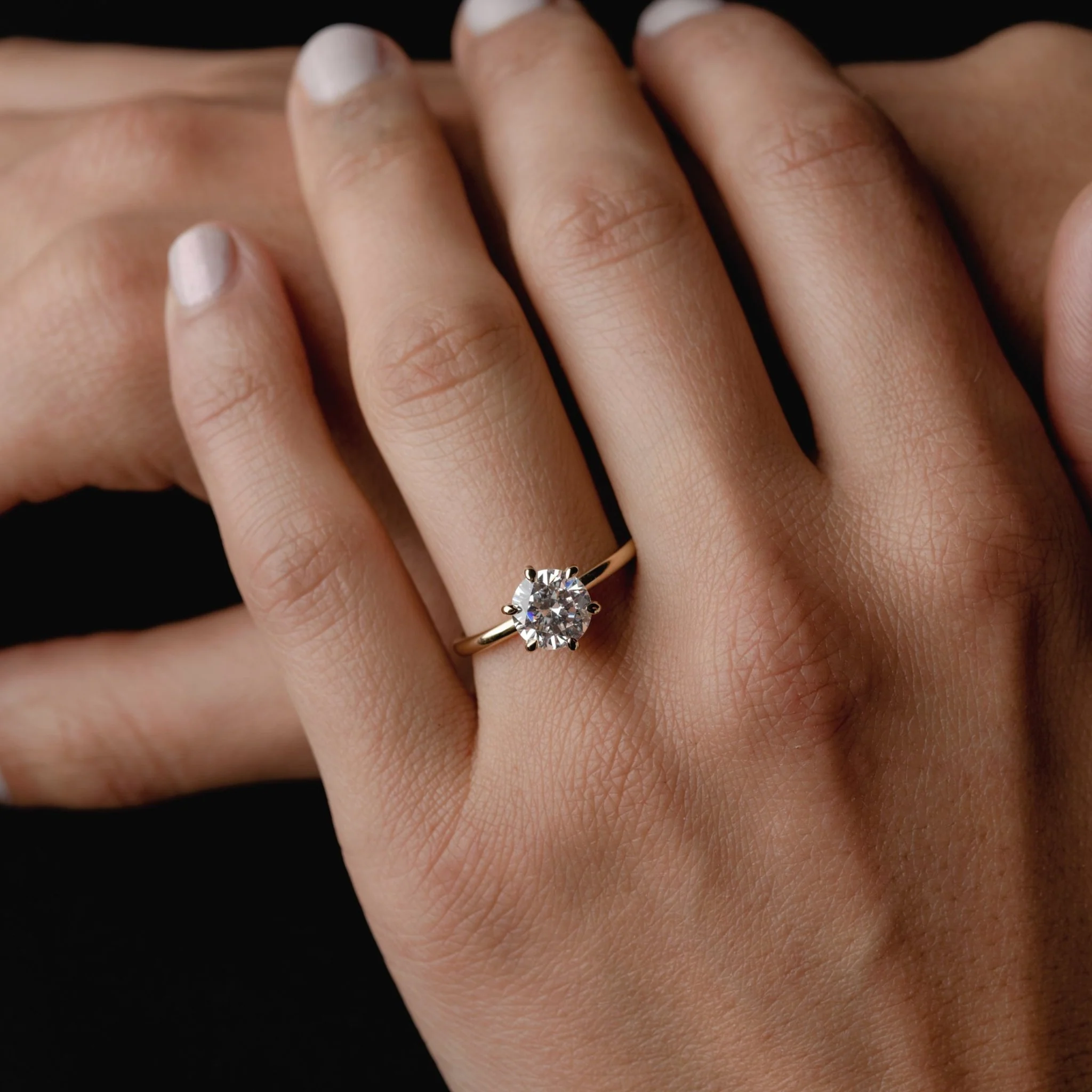 Solitaire of Lab Grown Round Diamond - Image 4