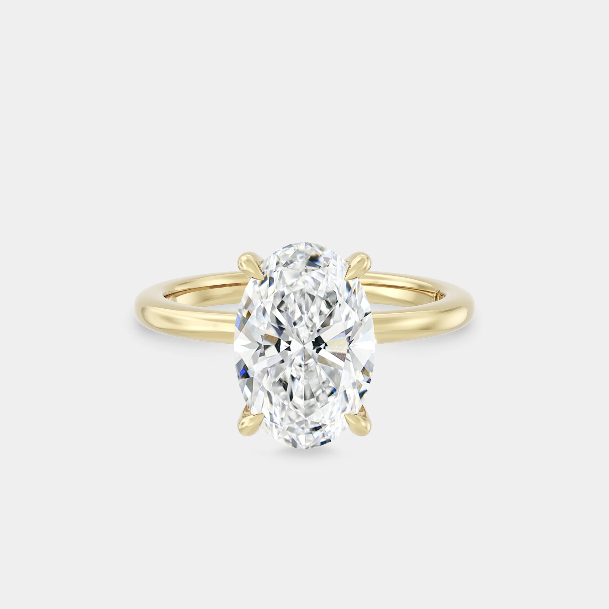 Solitaire of Lab Grown Oval Diamond
