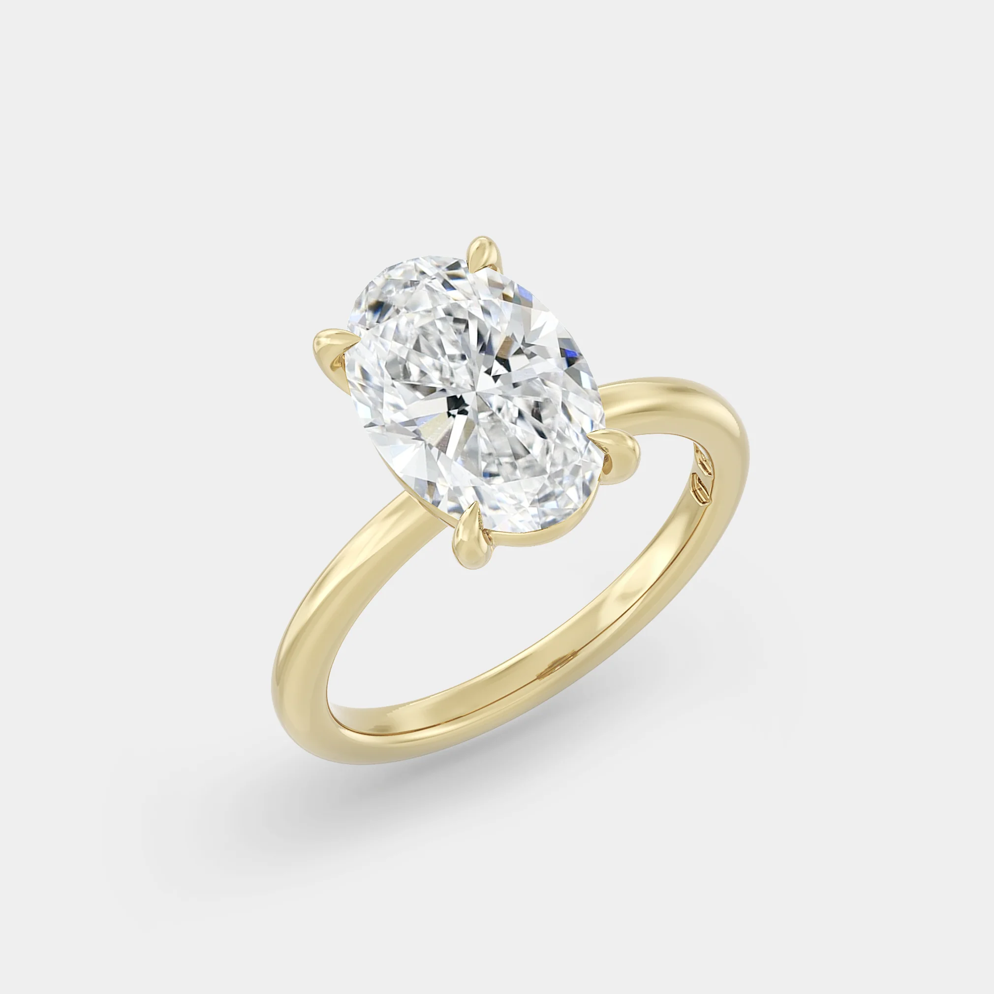 Solitaire of Lab Grown Oval Diamond - Image 2