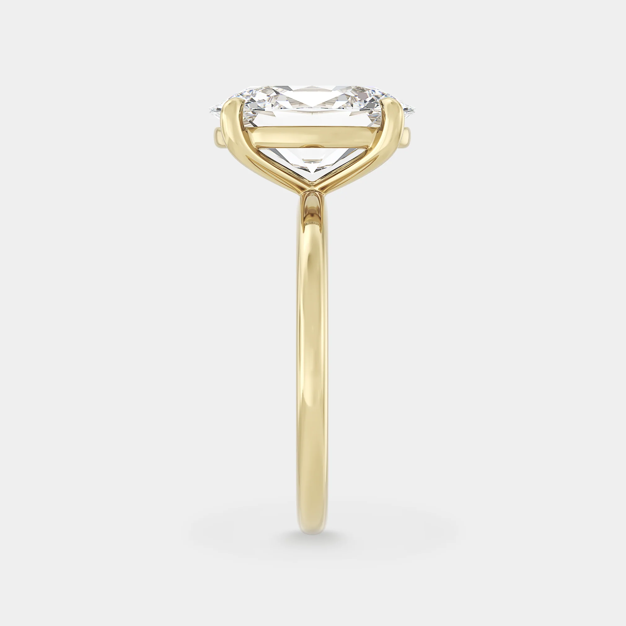 Solitaire of Lab Grown Oval Diamond - Image 3