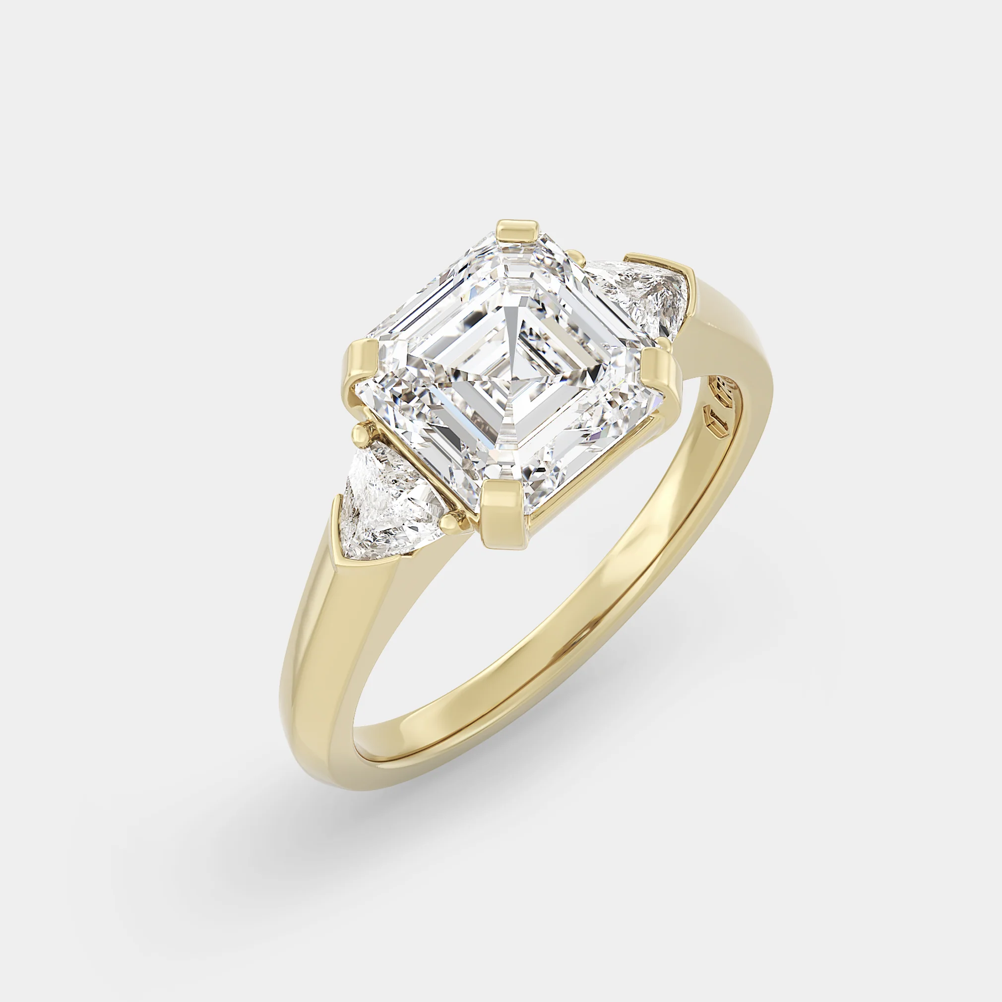 Three Stone of Asscher/Emerald & Trillion - Image 6