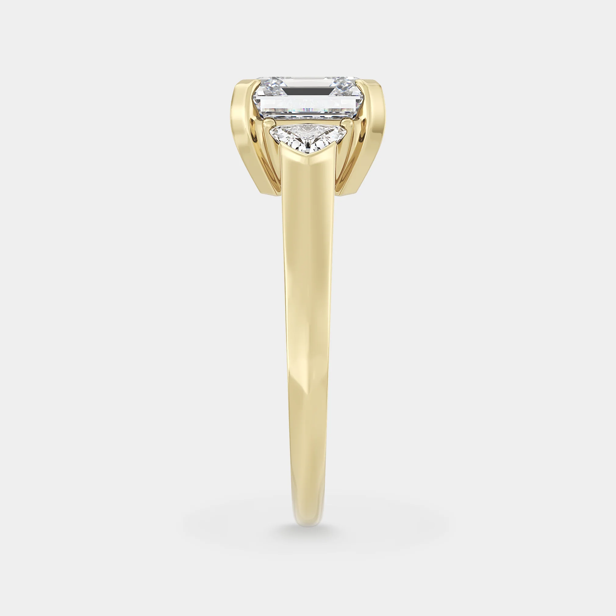 Three Stone of Asscher/Emerald & Trillion - Image 4