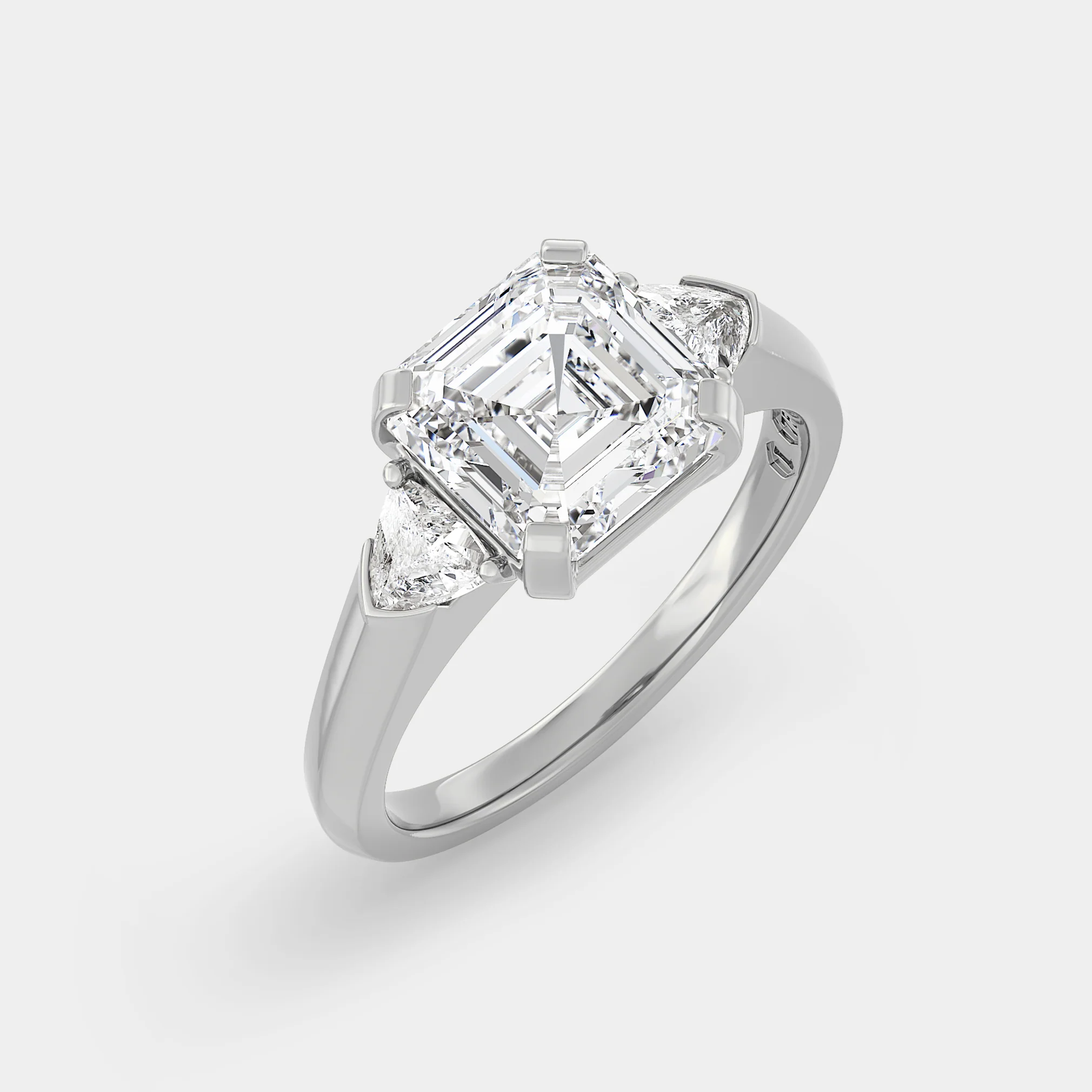 Three Stone of Asscher/Emerald & Trillion - Image 2