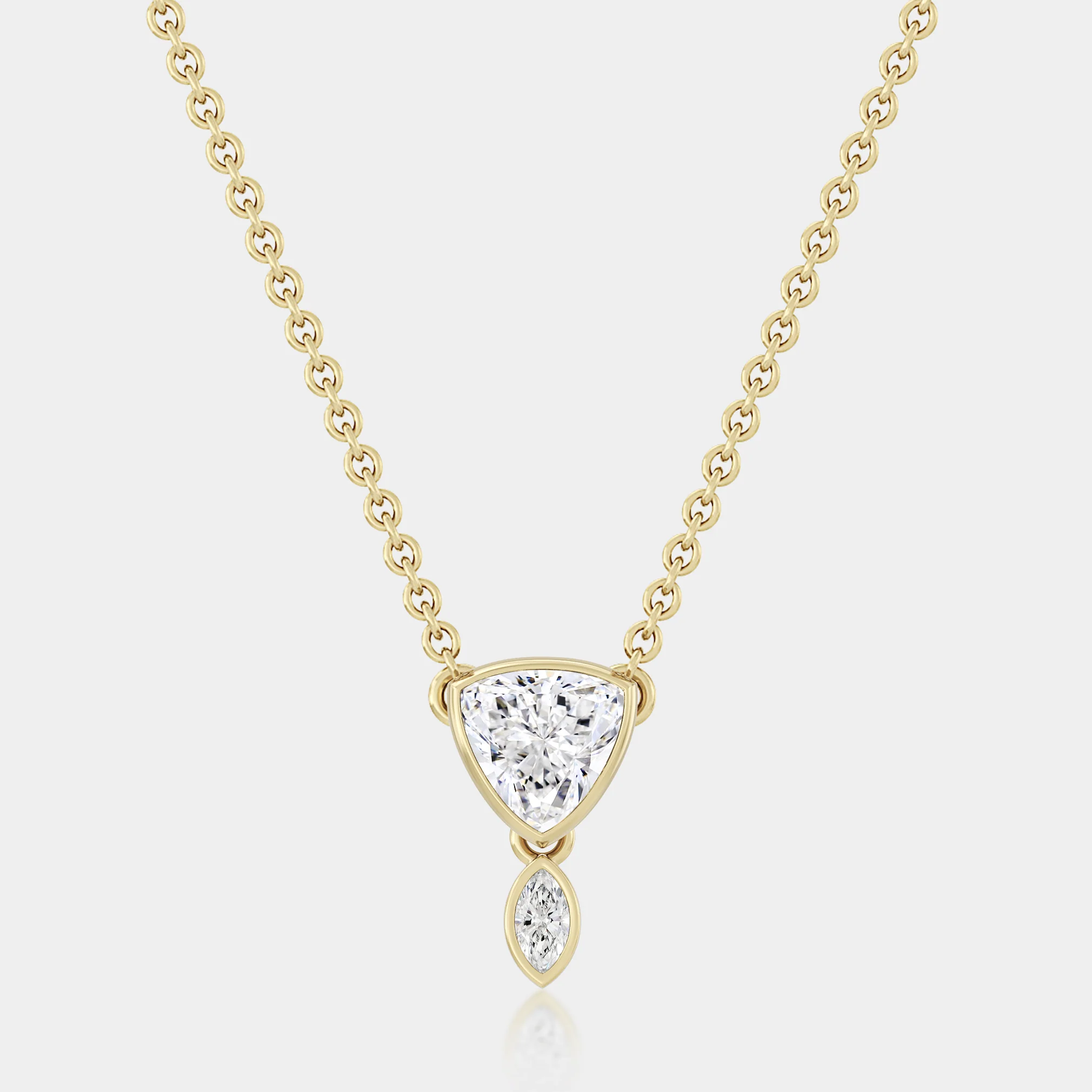 Trillion & Marquise Bezel Pendant