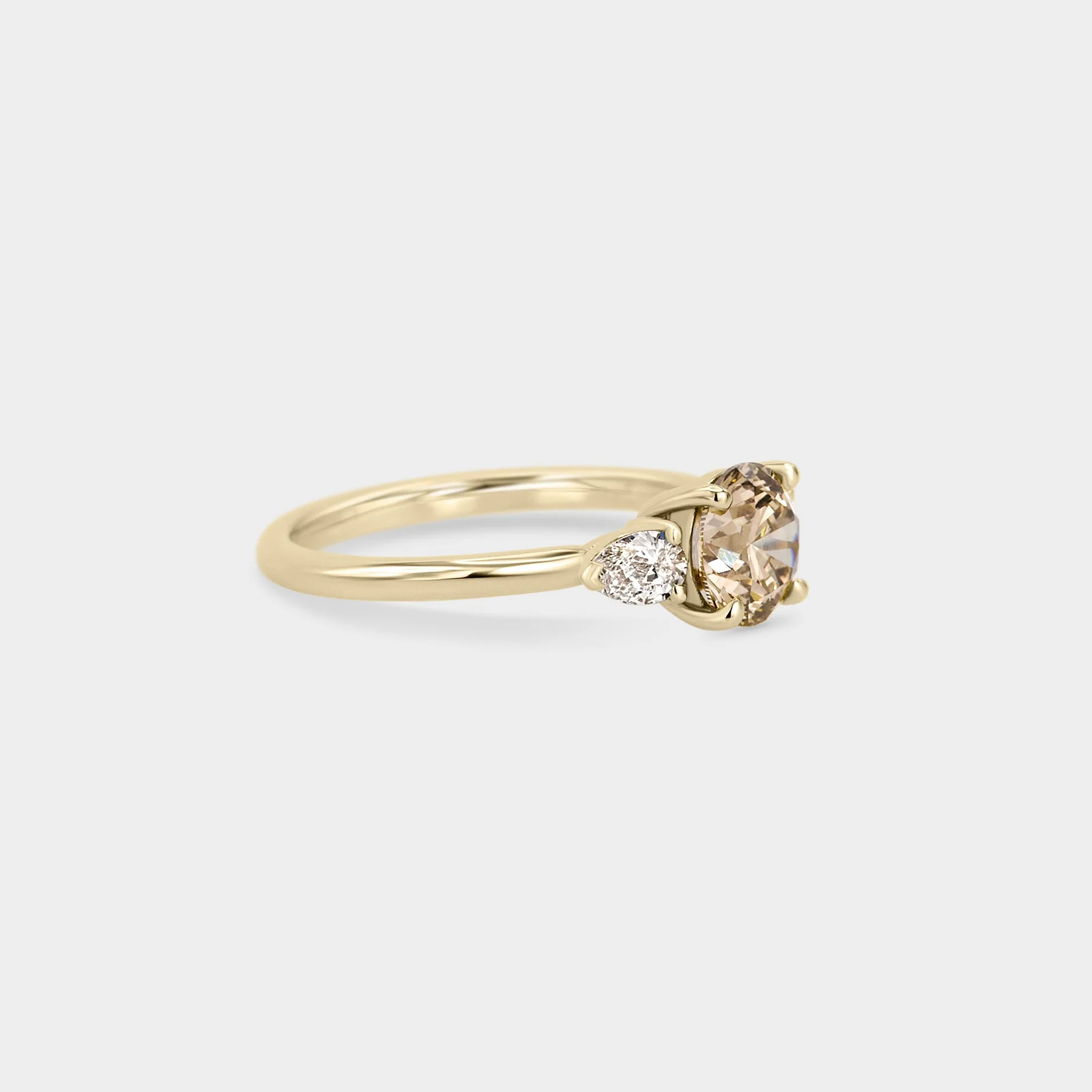 Trilogy of Champagne Round & White Diamond - Image 6