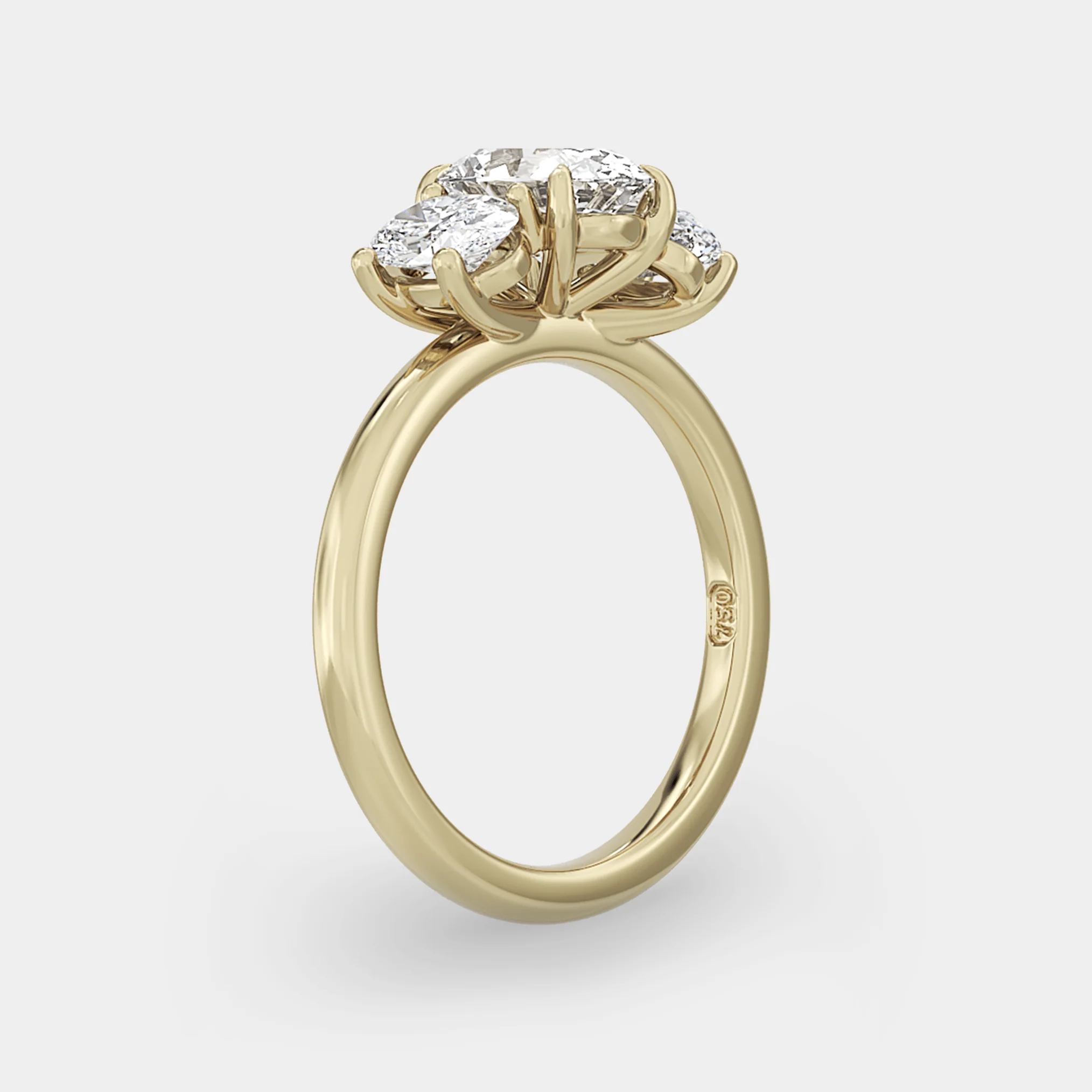 Trio of Lab Grown Oval Diamond - Image 2