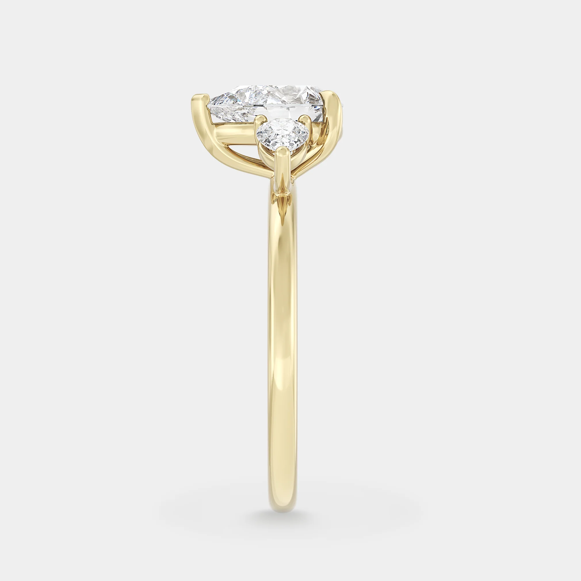 Trilogy of Lab Grown Pear Diamond - Image 5