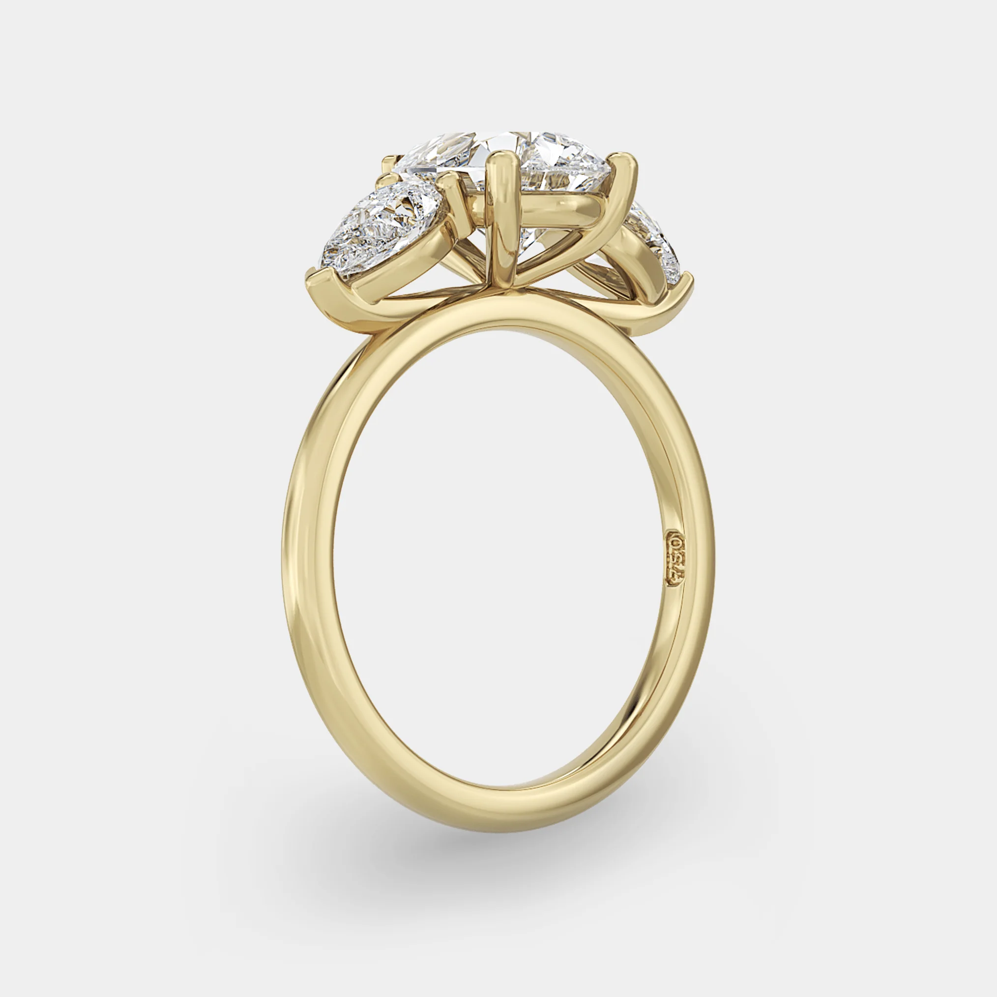 Trio of Lab Grown Pear Diamond - Image 2