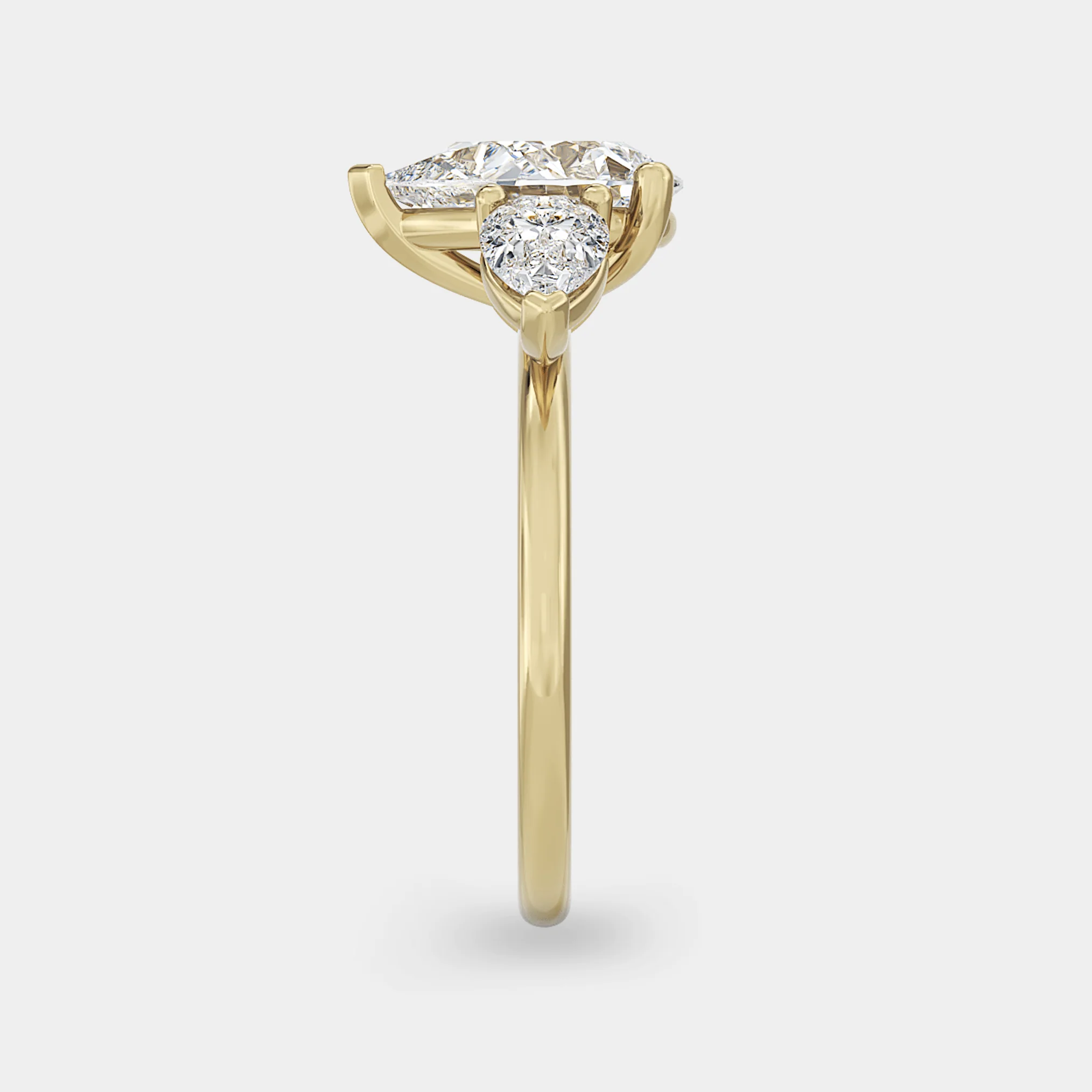 Trio of Lab Grown Pear Diamond - Image 3