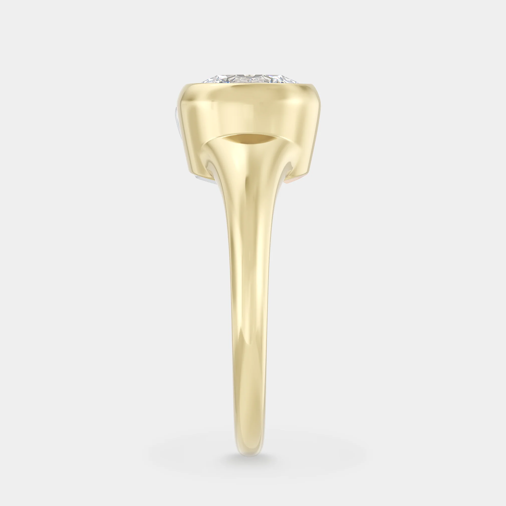 Triple Tone Bezel Solitaire of Round Brilliant - Image 4